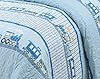 Kids Zone Collection Train Print Kids/Teens Bedding Set Blue Gingham Pattern Full/Queen New # Choo Choo #1