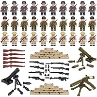 Waffen Militär Set für Figuren, 30 Mini Soldaten Figuren WW2 Armee Waffen Spielzeug Set Army Soldaten WW2 Military Kit Toy Soldiers Geschenke Weihnachten, Kleinigkeiten für Adventskalender Füllung