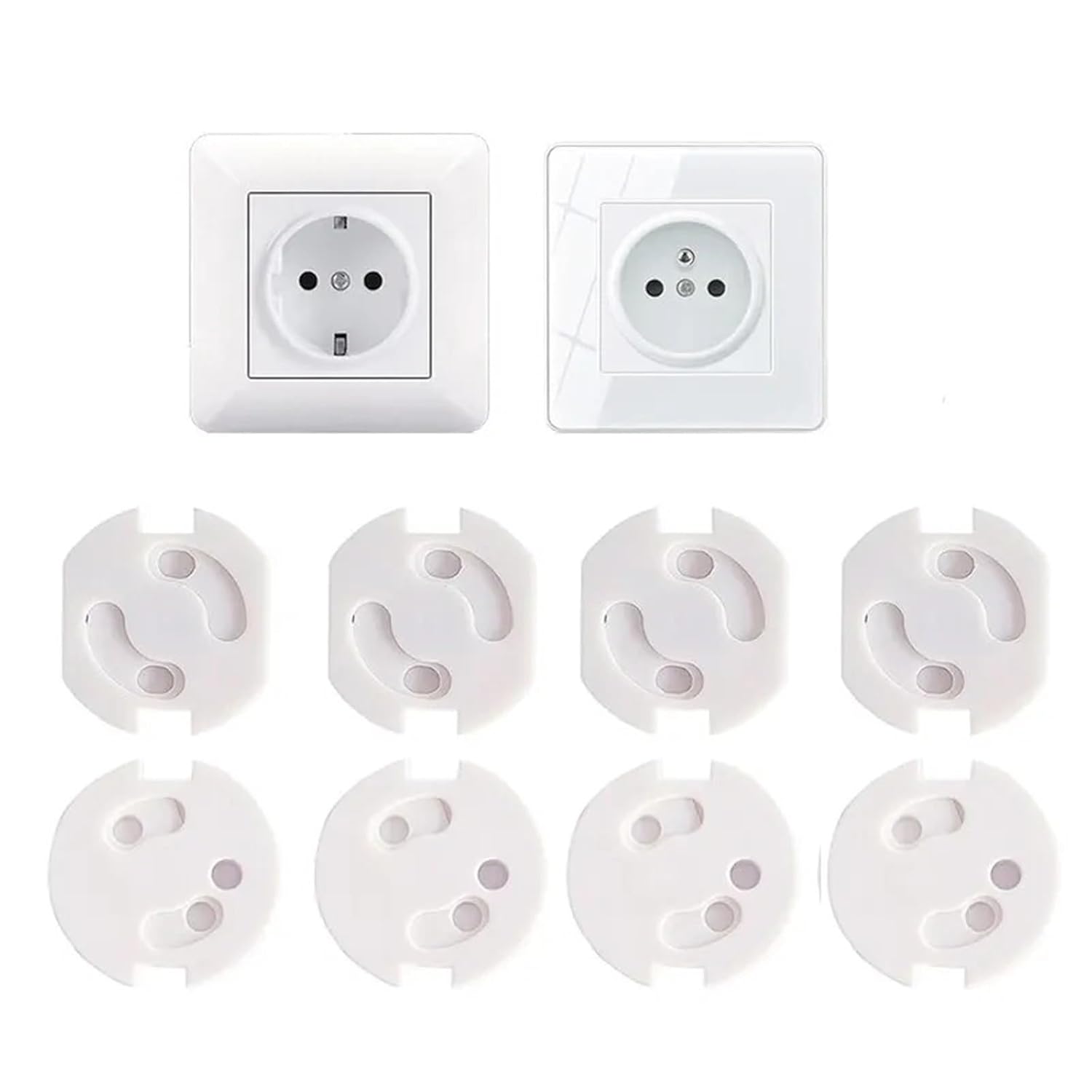 Outlet Covers 100PCS Baby Safety Socket Covers 10pcs Electrical Plastic Outlet Protectors Child Safe Security Protection for Prevent Accident Electric Shock/dust Pile up(Only 3 Holes Cover)