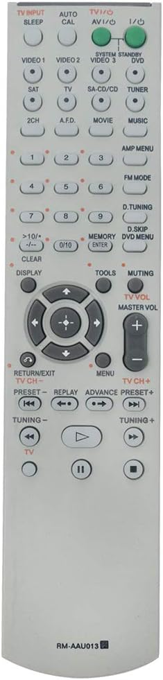 RM-AAU013 Replace Remote Control Compatible with Sony AV Receiver Home Theater STR-DG510 HT-DDW790 STR-K790 HT-DDW795 SS-WP700 SS-CNP700 STR-K1600 HT-DDW1600 HT-DDW685 SS-MSP900 SS-SRP900 SS-CNP680