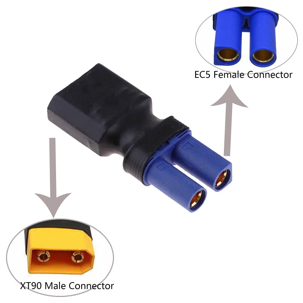 Amazon.co.jp: Boladge 2個XT90オスコネクタはEC5メスコネクタに変換