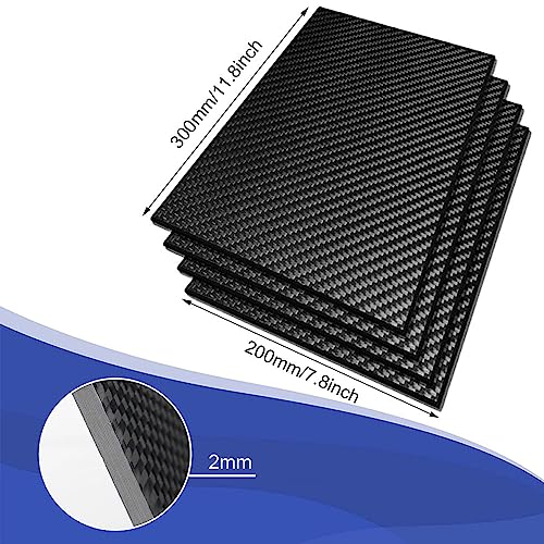 Jtuxcke 200X300X2.0MM 200X300X1.0Mm 2.0Mm 600X600X3.0Mm 4.0Mm 5.0Mm 100% 3K Carbon Fiber Sheet Laminate Board Plate Panel Twill Full Matte thumb #1