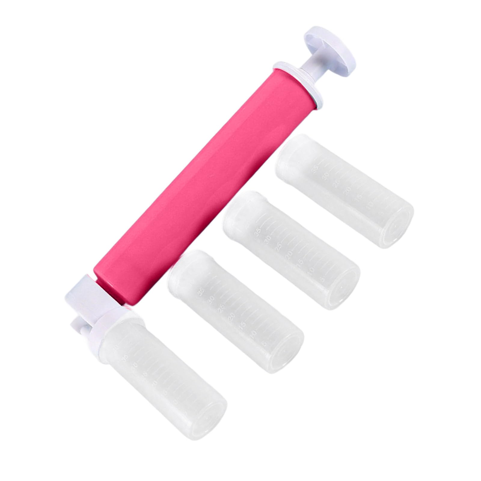 Buxuaaaa Rose Red Portable Cake Decorating Tool With Detachable Parts For Easy Cleaning And Mess Release Baking Hand Operated Cake Decorating Tool For Homes Bakers