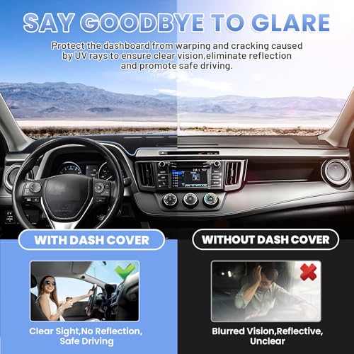 Sunsdrew Dash Cover for 2013-2018 Toyota RAV4 Dashboard Cover Mat for Altima Accessories Sunshade Nonslip Mesh Protector No Glare by Sunsdrew - Image 5