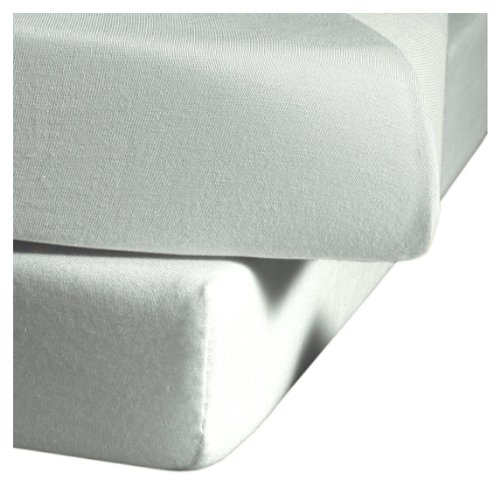 Fleuresse Jerseyspannlaken, silber, 90 x 220 - 100 x 220 cm