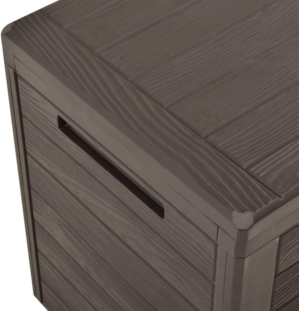 Patio Storage Box,Outdoor Toy Box,Outdoor Cushion Storage,Pool Storage,Outdoor Towel Storage,for Patio Furniture, Pillows, Pool Supplies, Garden Tools, Brown 45.7"x17.3"x21.7"