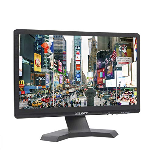 Milanix 15.6\" Portable Widescreen LED HD TV with HDMI, VGA, MMC, FM, USB Card Slot, Built in Digital Tuner, AV Inputs, and Remote Control