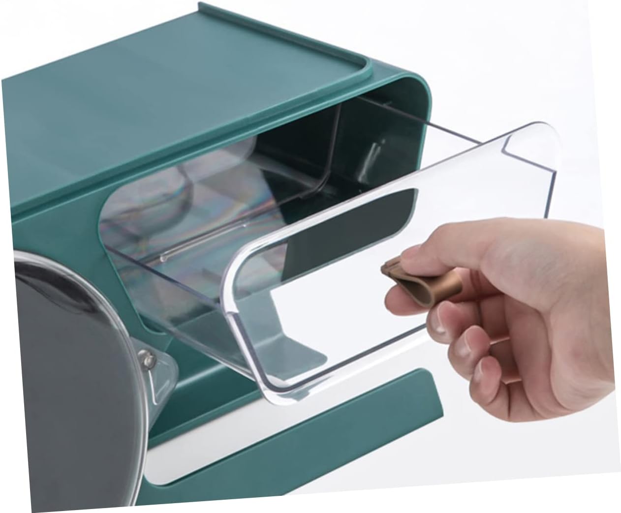 Toilet Tissue Holder Paper roll Toilet Tissue Holder Tissue Storage Shelf Bathroom Wall Toilet Napkin Storage Organizer Towel Storage Rack roll Holder Corner The Hips White/502 (Color : Green, Size