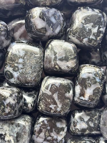 Image of Tumbled Stones, Natural Crystal Healing Stones, Home Office Decor, Aquarium Decorative Pebbles, Vase Fillers (Indigo Gabroo, 100)