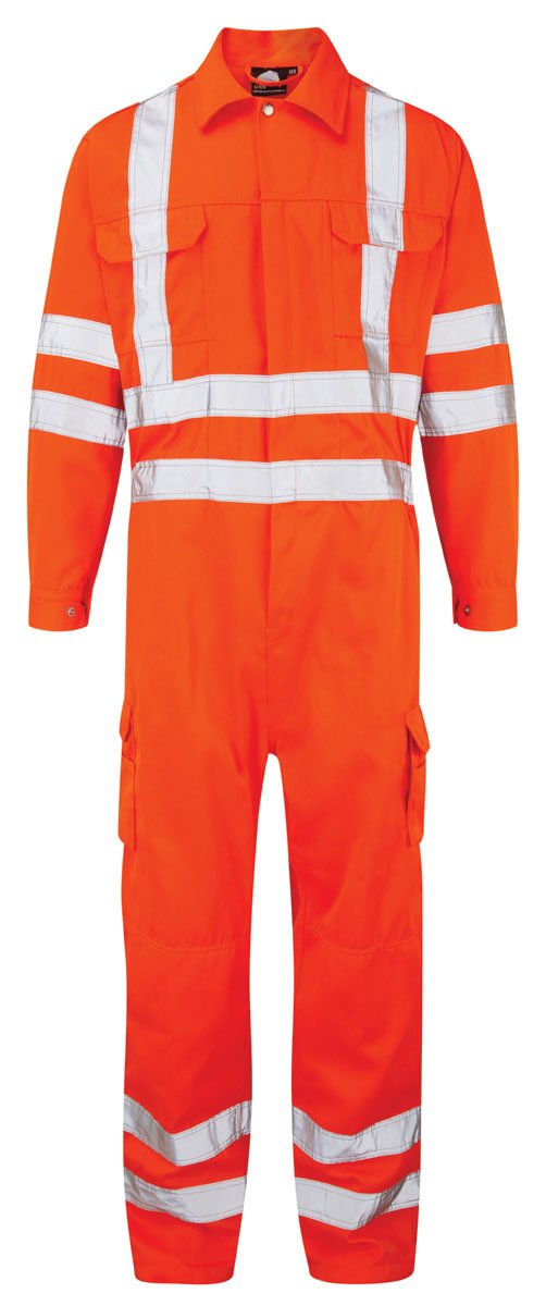 Workwear WorldShrike High Visibility Hi Vis GO/RT Railway Specification & Workwear Coverall Boilersuit