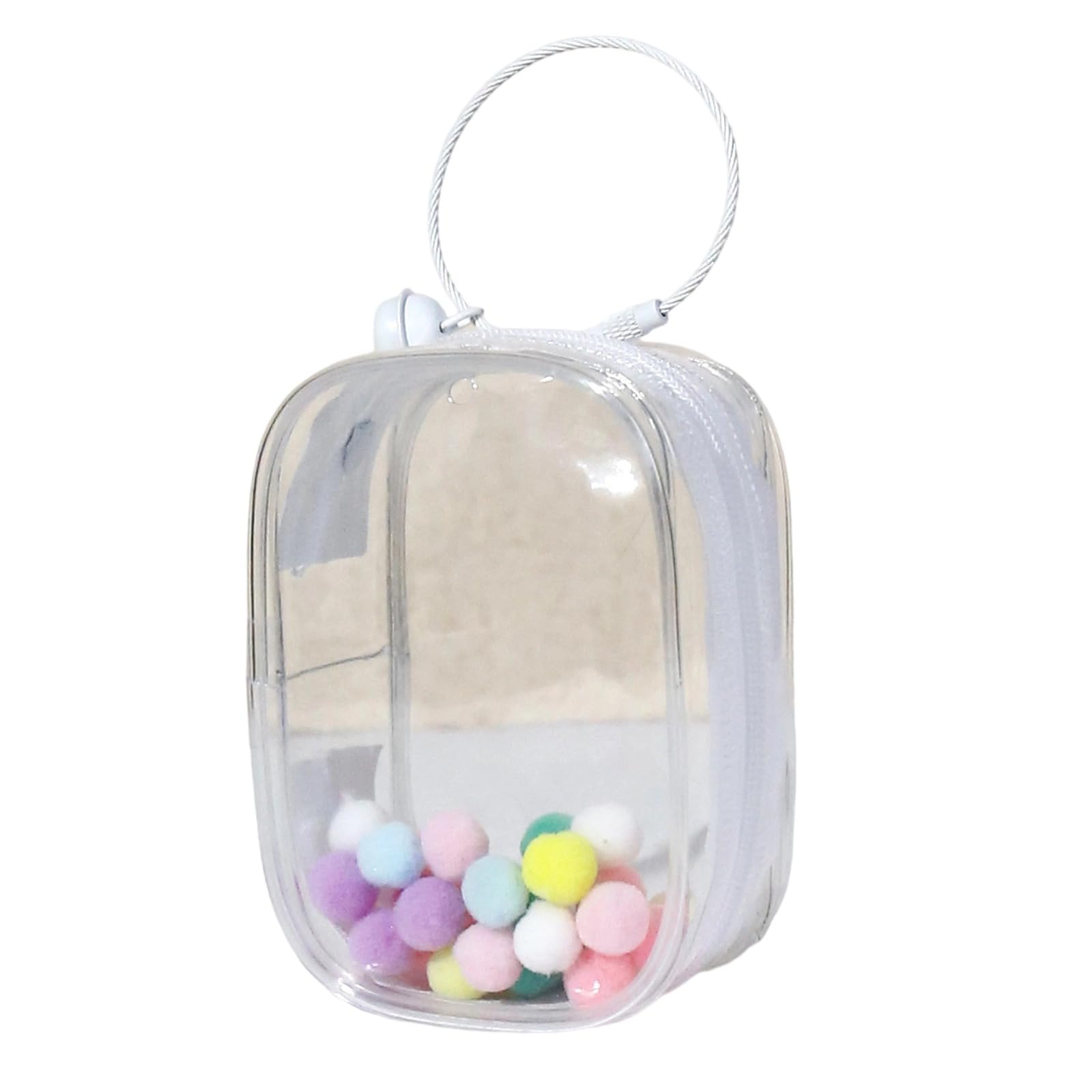 APGLSXY Sturdy PVC Clear Storage Bag for Baby Items and More Portable Designs for Easy Transportation Daily Casual Use Round Fashionable Pouches