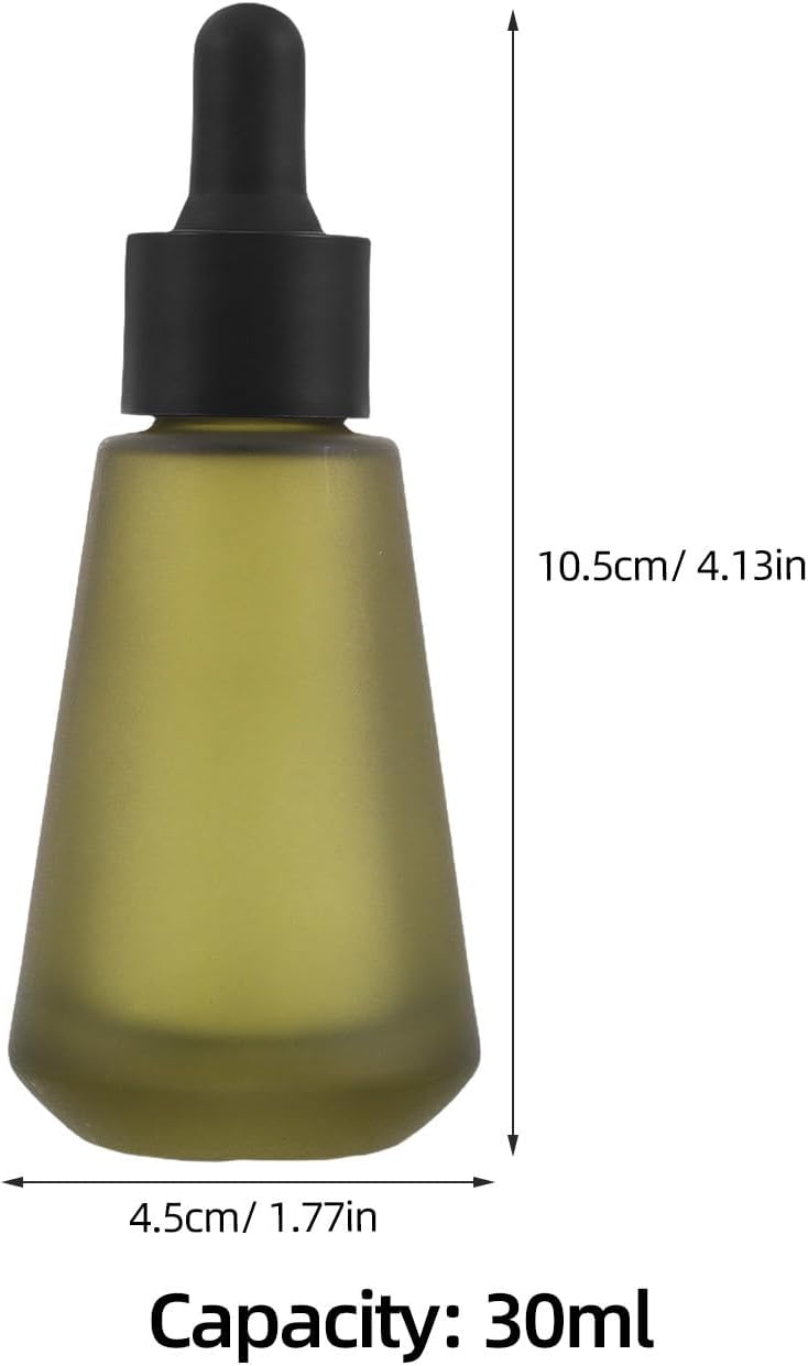 8Pcs 30ml Glass Dropper Bottles, 1oz Small Green Liquid Sample Bottles, Essential Oil Vial for Perfumes, Cosmetic & Essential Oil Dispensing