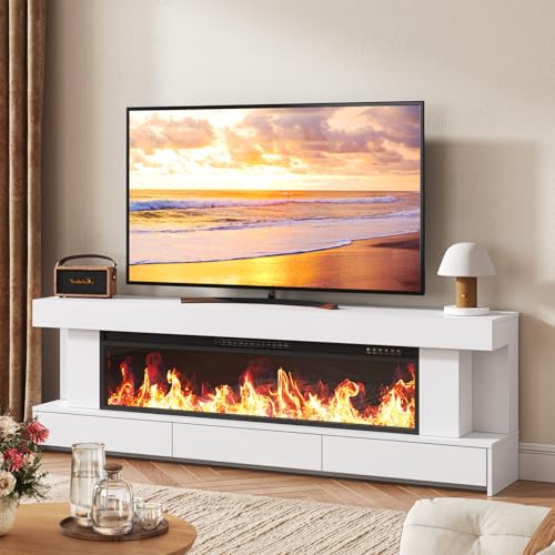 66.2 Fireplace TV Stand with Electric Fireplace