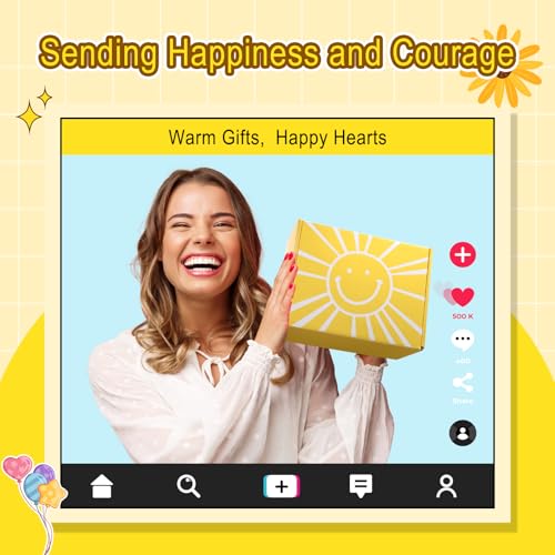 10pcs Birthday Gifts for Women, Early Christmas Presents Sending Sunshine Cheer Up Pamper Gifts for Her Thank You & Get Well Soon Baskets Self Care Package Relaxation Gifts - Image 3