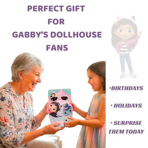 Gabby's Dollhouse Sonnenbrille & Baseballkappe | Kinder-Accessoires-Set Leichter Sonnenhut & UV400-Sonnenbrille für den Sommerurlaub am Strand | Geschenkset für Gabby's Dollhouse-Fans