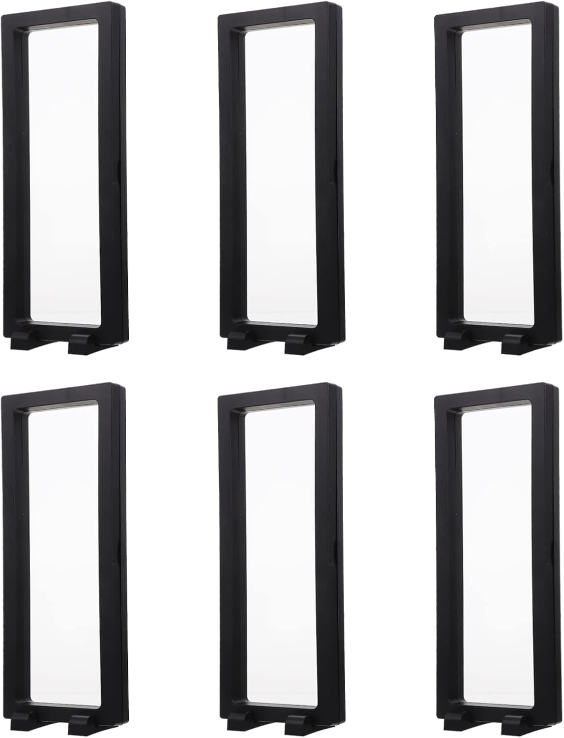 Nuolux ディスプレイスタンド 展示スタンド 長方形 キーホルダー コイン ディスプレイ 展示ホルダー ほこり対策 汚れ防止 台座付き 6個セット ブラック 新品 本物 当店在庫だから安心