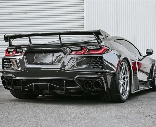 Spoiler arrière look carbone pour Corvette C8 aérodynamisme premium