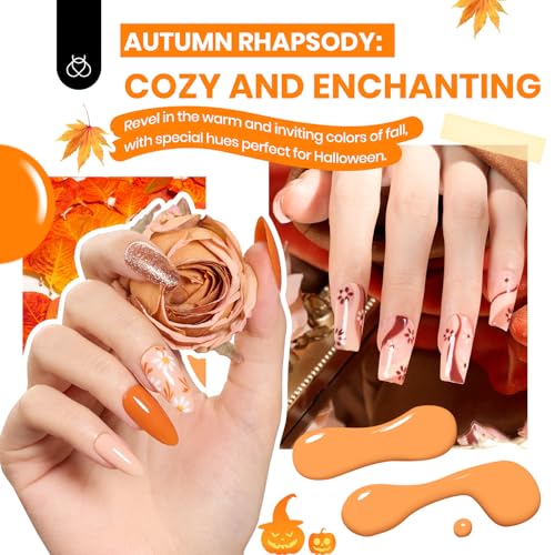 Image of Beetles Gel Nail Polish Kit with U V Light 85Pcs, 55 Colors Seasonal Symphony Set with Diamond Decorations & Manicure Art Stickers and Tools Soak Off for All Season
