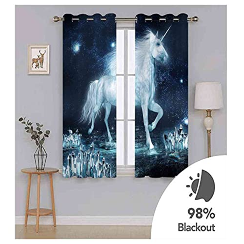 Rideaux de salon et chambre d'enfant nuit étoilée 3D opaque