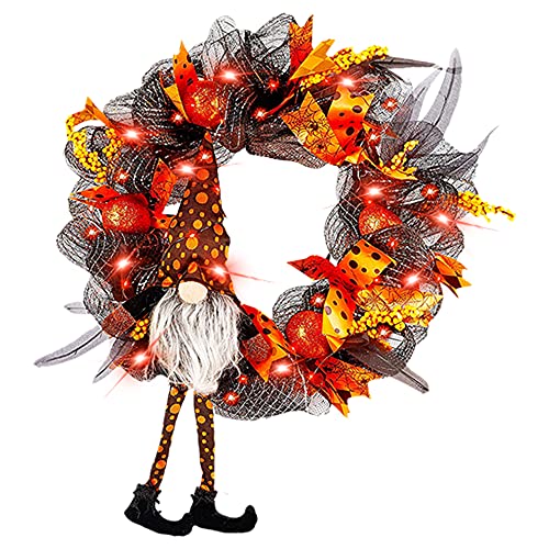 Lefity Halloween Kranz Tür Hängenden Kranz Hexe Bein Dekoration Anhänger Party Ornamente Requisiten Cover