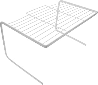 Kitchen Cabinet Shelf Organizer Iron Rack with Adjustable Shelves and Pot
