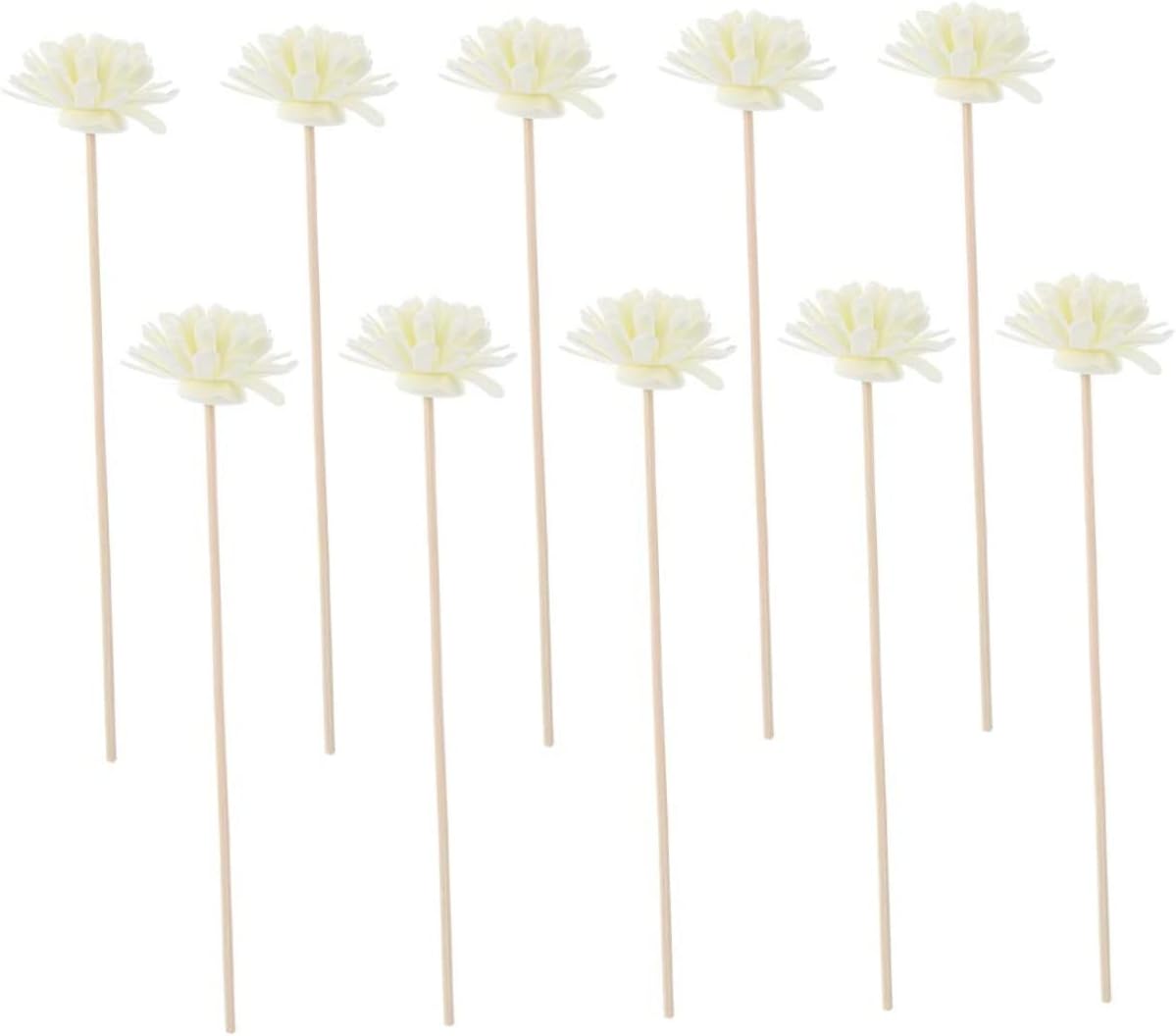 10Pcs Pe Flower Rattan Sticks for Essential Oil Diffusers Simulated Flower Aroma Sticks for Home Office and Car Decoration for Creating Relaxing Fragrance