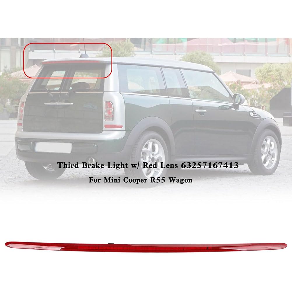 Troisième Feu Stop pour Mini Cooper Clubman R55 2007-2014, VoitureFeux Stop Central Arrière À LED Haut Niveau Feu De Freinage Voiture Assemblage Rechange