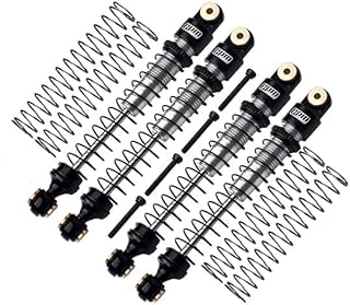 Aluminum 6061-T6 Front and Rear Dampers Shock Absorbers 49mm for Axial 1/24 AX24 XC-1 4WS Crawler Brushed RTR AXI00003 Upgrades - Silver