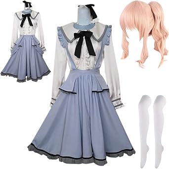 Lmetsky Women Costume Dress Outfit Costume Uniform Full Set Halloween
