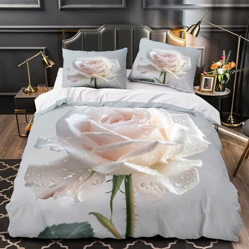 Housse de couette rose douce et hypoallergénique pour peau sensible