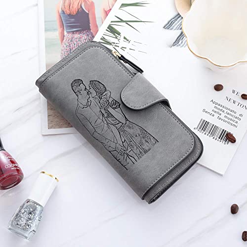 Personalized Wallets for Women, Custom Photo Wallet for Women Travel Wallet for Mom Wife Girls Grandma Mothers Day Gift, Custom Women Wallets for Birthday Anniversary Valentine's Day Graduation Gift (Style 7)4