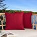Kevin Textile Christmas Decorative Linen Pillowcases for Couch/Sofa/Bed, Chilli Pepper Red Striped Checkered Weaving Both Sides, 2 Pieces, 26x26-inch, Chilli Pepper Red
