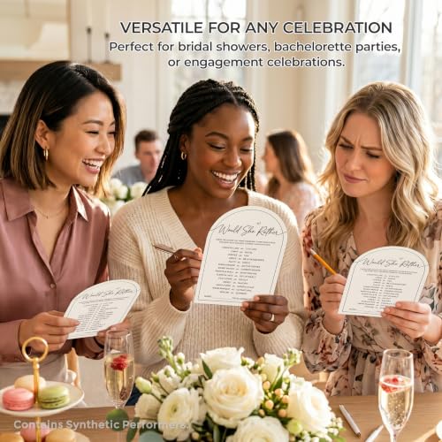 Diakos 4-in-1 Minimalist Arch Bridal Shower Games Set for 50 Guests by Diakos - Used condition - Image 7