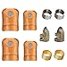 SECBOO 10pcs Sewing Thimbles Kit - 4pcs Leather Guards,6pcs Metal Thimbles for Hand Quilting & Sewing,Thimble Rings,Essential Sewing Accessories for Beginners and Professionals