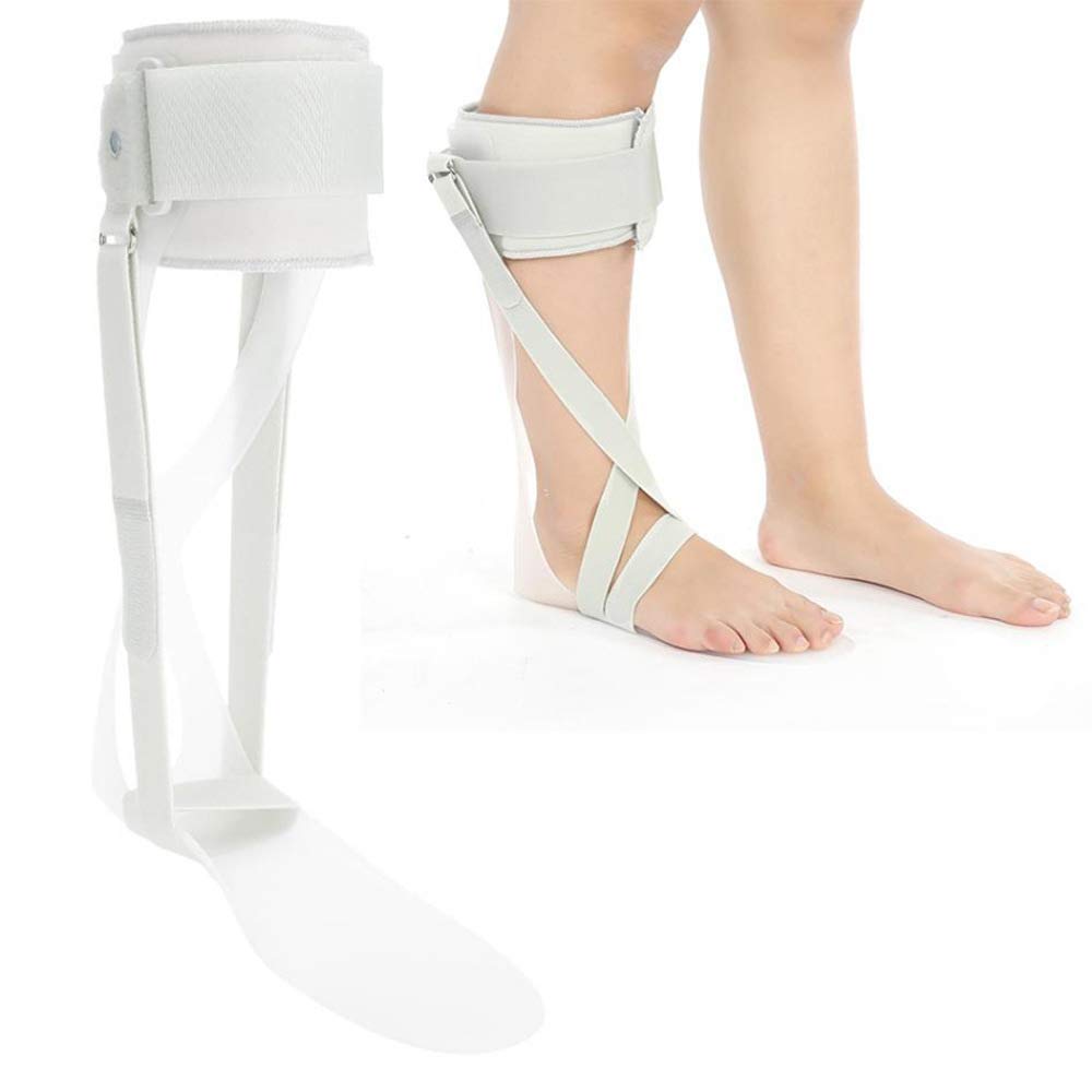 HWZ Home Care Products Foot Droop orthosis Eight-Character Strap Correction Belt Ankle Joint Support Support Correction Splint (Gray-Right-M)
