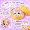 12PCS Glitter Dumpling Squishy, Mini Real Bun Dumplings Stress Relief Set Pack Box, Crazy Fun Balls Toys Fidget Cute Sensory for Anxiety Relief Toy Hand Relax, Birthday Gifts (Smiling) #1