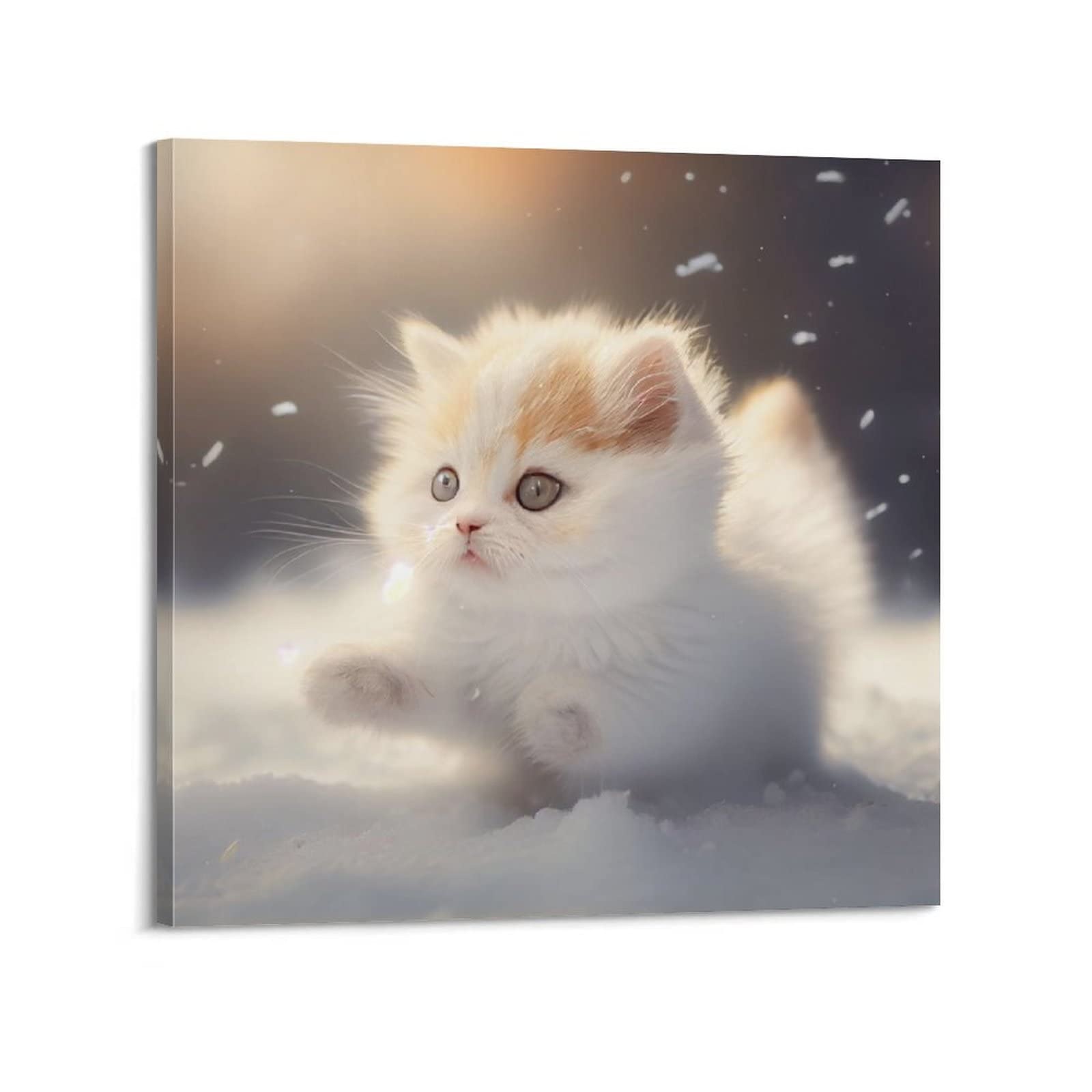 Gravure Ancienne Bébé Chaton - Artiste Inconnu Vers 1920 - Format 14x13 Cm