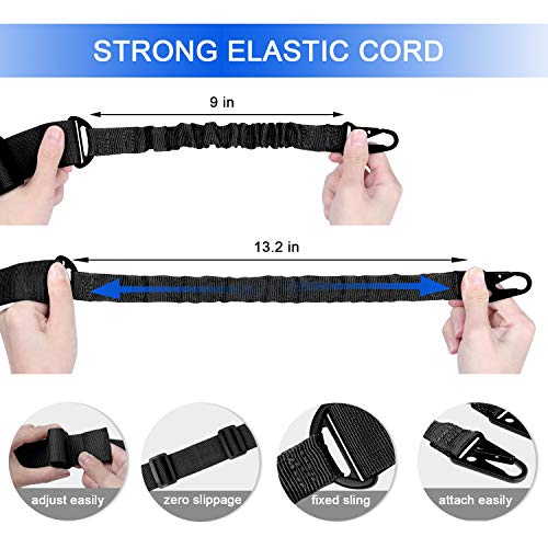 Retail Sign Systems 2 Point Rifle Sling Quick Adjust With 2 Pcs Qd Sling Swivels Mount | 1.25” Push Button Quick Release Attachment Mounting Base For Picatinny / Weaver Rai #TOP2
