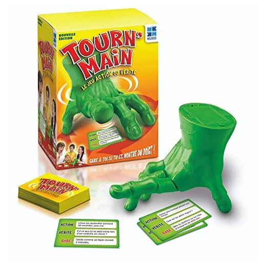 Megableu- Tourn'Main-Nouvelle Edition-Jeu Action ou Vérité-Grand Classique-100 Cartes avec 300 Défis-A Jouer en Famille ou Entre Amis-A Partir de 7 Ans, 678061