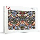 Museums & Galleries Set of 4 Cork Backed Placemats - William Morris Strawberry Thief Design - V&A Statement Table Mats for the Home