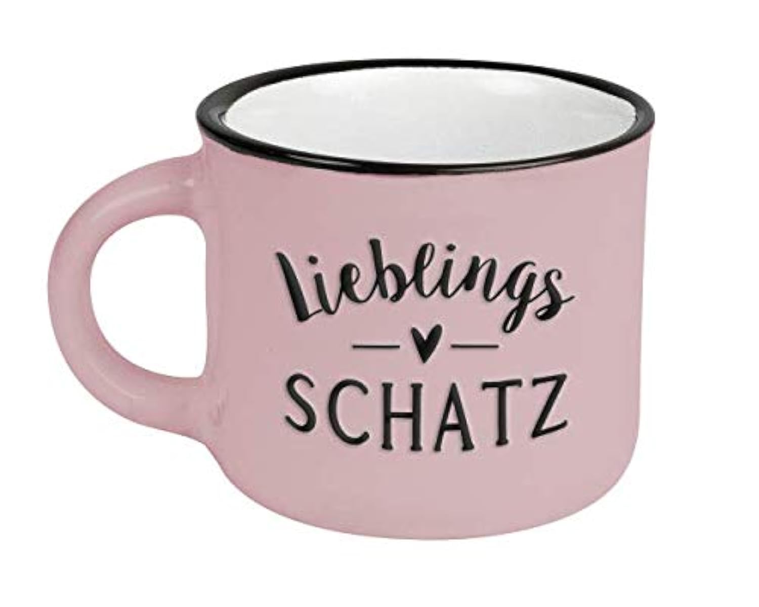 Grafik-Werkstatt Vintage Mini Ceramic Mug to Give as a Gift 95 ml Lieblingsschatz, 61498, Pink