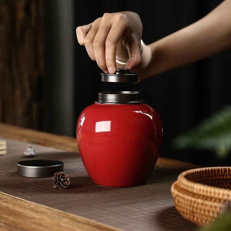 Teedose Legierung Deckel Große Keramik Teekanne Schwarz und Grün Tee Vorratsdosen Kung Fu tee set zubehör Keramik kaffee tee dose Keramik Vorratsglas
