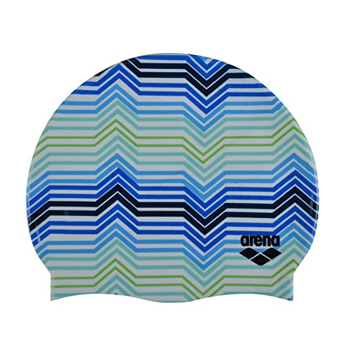 ARENA Unisex-Erwachsene Print 2 Swim Cap Kappe, Streifen, Einheitsgröße