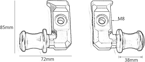 Miniatura 7 de ADJAN MMRYP - Soporte deslizante para eje de horquilla de rueda trasera, compatible con ajustador de cadena Yamaha FZ07 MT07 2014-2022 2020 2021 FZ
