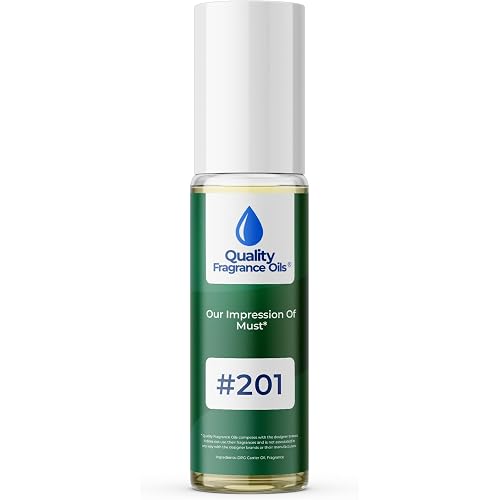 Quality Fragrance Oils' Must for Men Impression #201 | Long-Lasting Perfume Oil, Alcohol-Free, Strong Scent, 10ml Roll-On | Affordable Alternative to Designer Fragrances