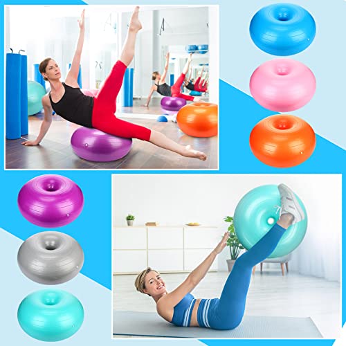 Honoson 6 Pcs Donut Flexible Seating For Classroom Elementary Yoga Balance Exercise Ball Chair For Adult Kid, Inflatable Doughnut Swiss Stability Core Training Ball For Pilate Office Home Gym Workout #TOP6