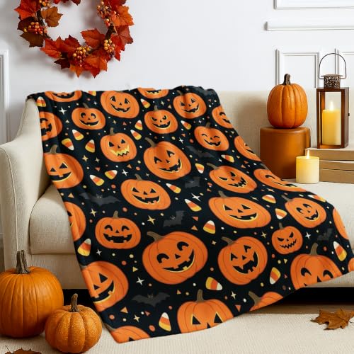 Couverture Halloween en flanelle légère contre les frissons d'automne