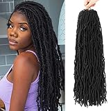Faux Locs Goddess Locs Crochet Hair for Black Women Soft Locs 24 Inch 7 Packs Crochet Hair Pre Loope