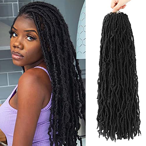 Faux Locs Goddess Locs Crochet Hair For Black Women Soft Locs 24 Inch 7 Packs Crochet Hair Pre Looped Synthetic Hair Bundles Bilisar Hair (24Inch, 7Packs, Natural Black) #TOP5