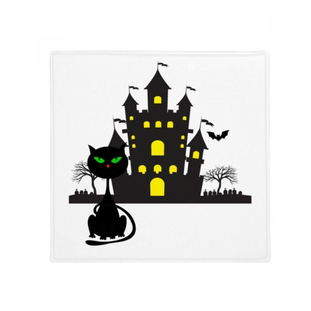 Tapis de sol carré de salle de bain Halloween polyester 60cm